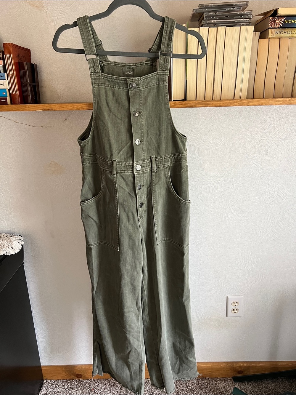 American Eagle Outfitters Olive Utility Overalls Jumpsuit